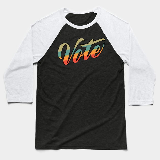 Vote Baseball T-Shirt by valentinahramov